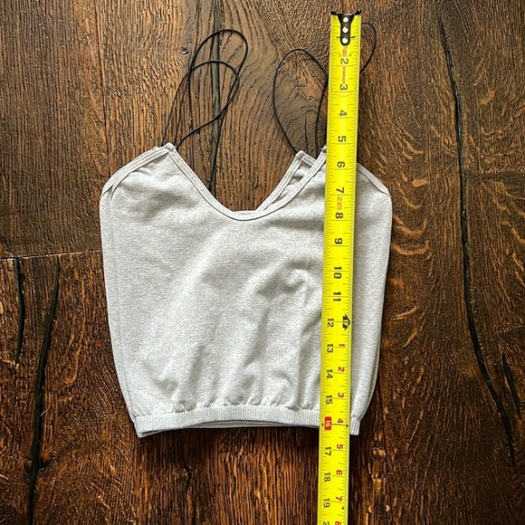Free Shipping!!! Skinny Strap Seamless Brami in Heather Grey - Picture 5 of 10